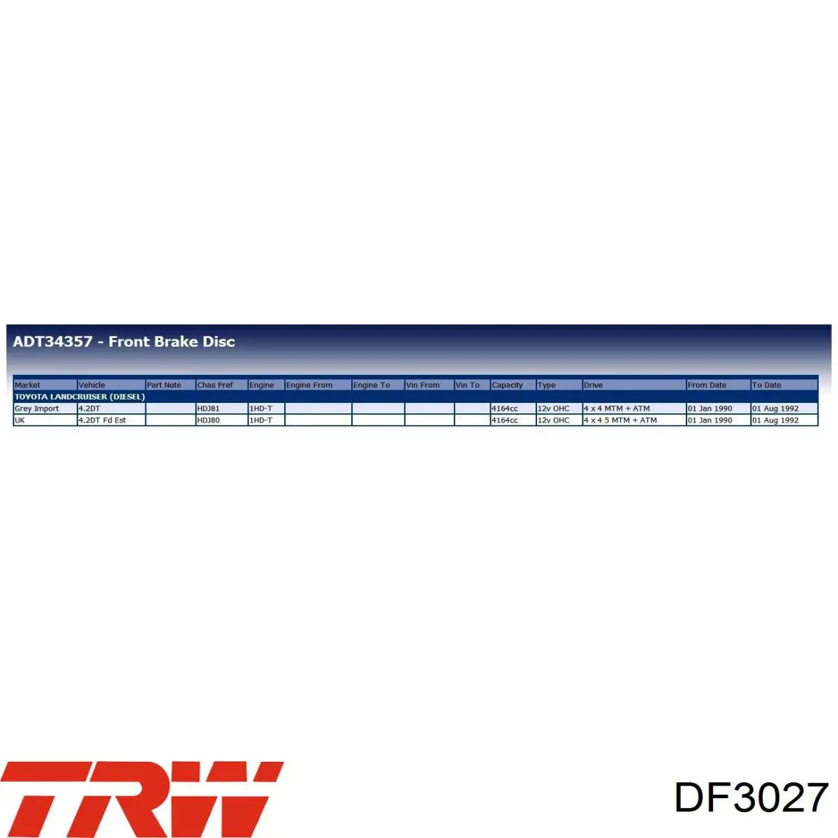 Disco de freno DI272C Japan Parts