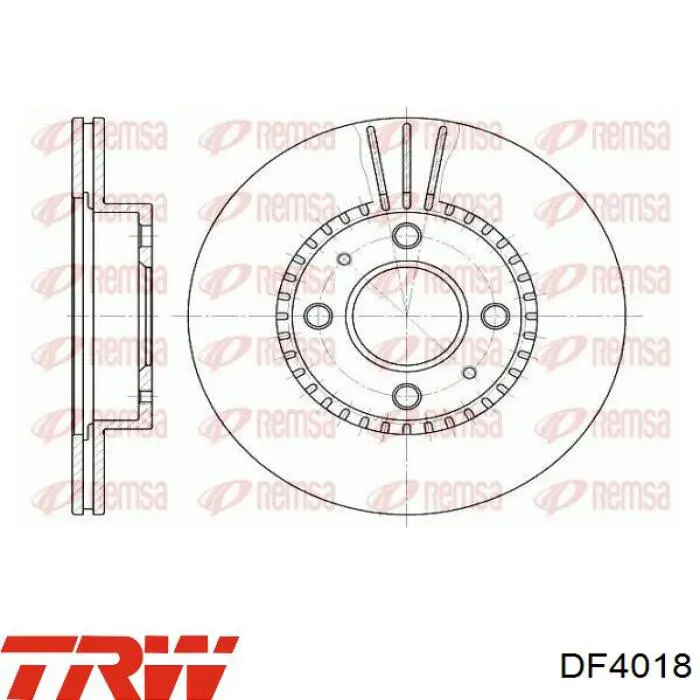 Disco de freno DF4018 TRW