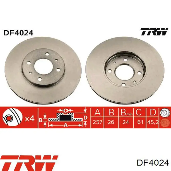 Frenos delanteros Nissan/Infiniti 4020654C01 precio, desde 55,06 EUR