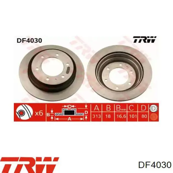 Frenos traseros TRW DF4030