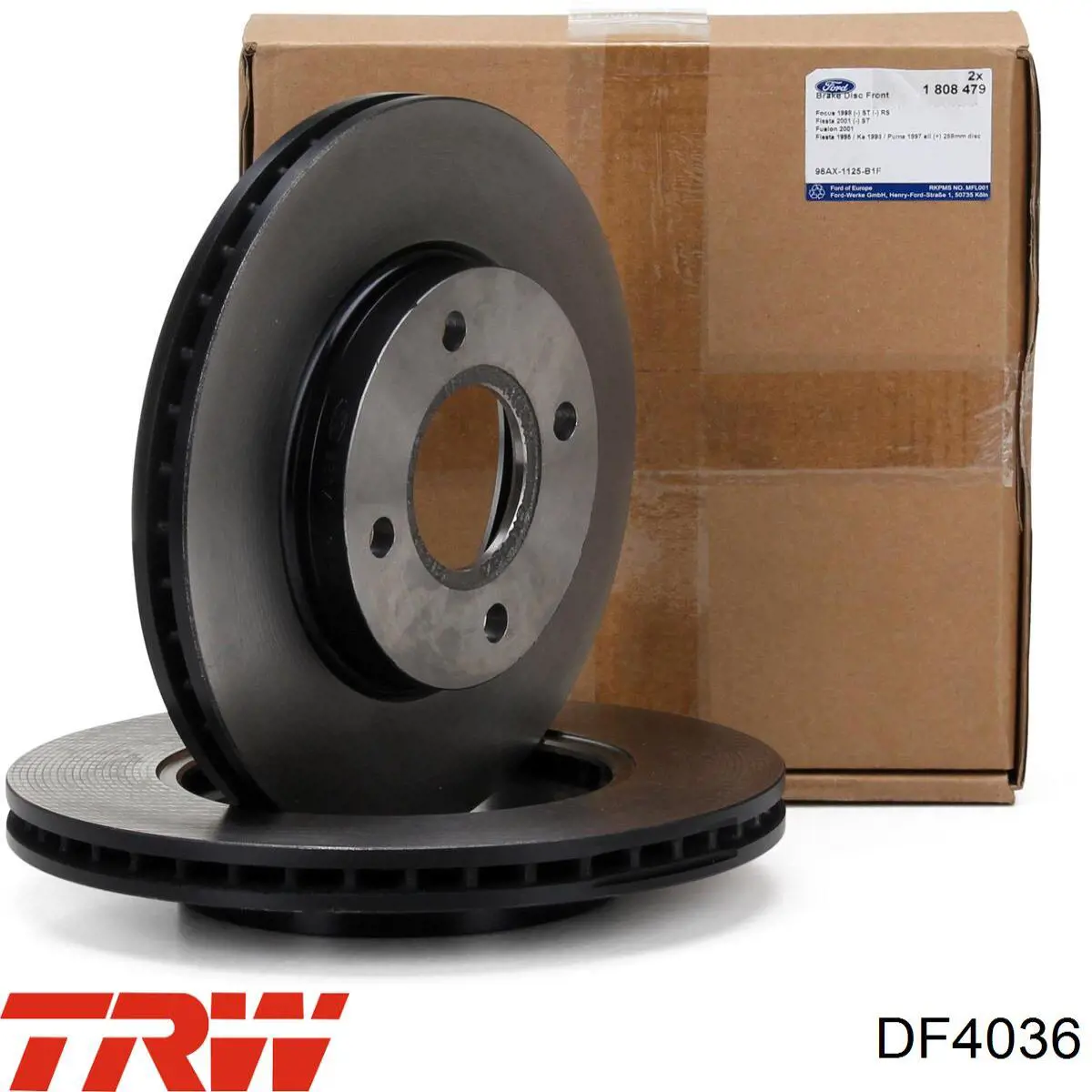 TRW Automotive AfterMarket DF4036 remschijf - (paar