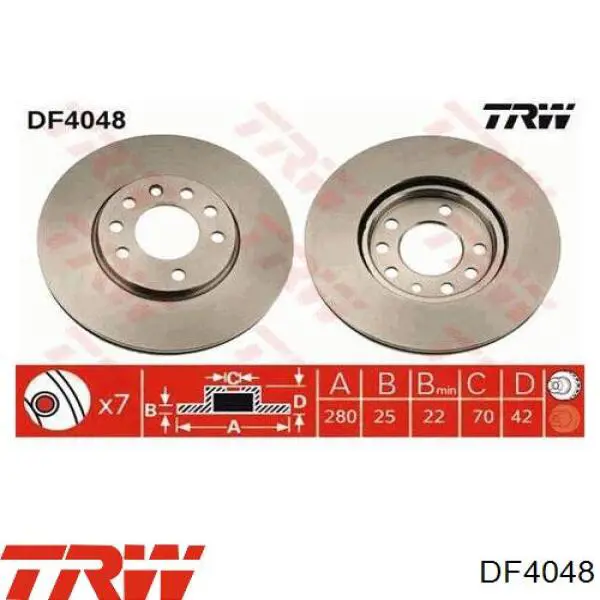 Comprar DF4048 TRW Freno de disco delantero