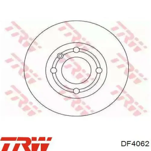 DF4062 TRW disco de freno trasero