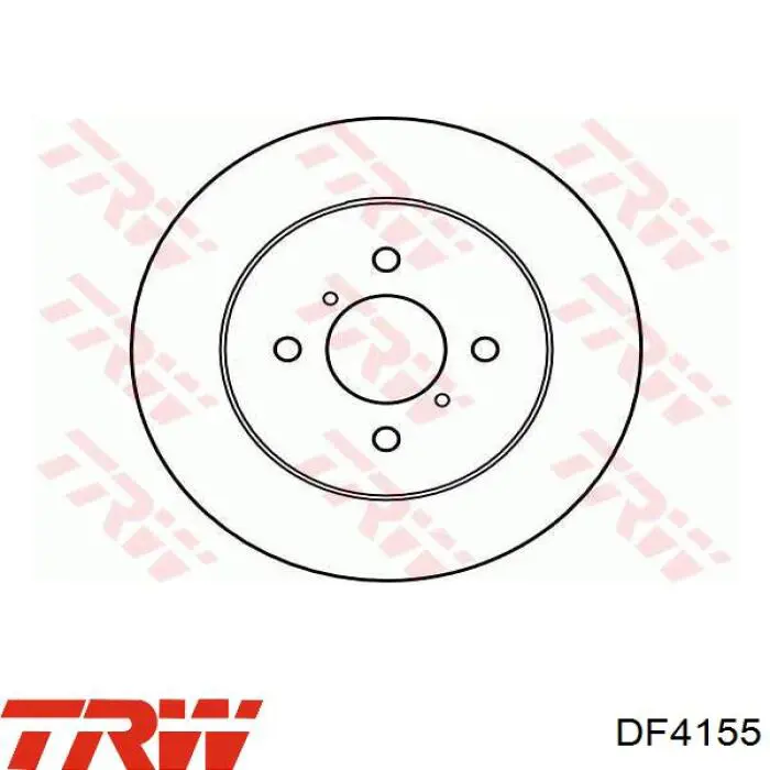 DF4155 TRW disco de freno delantero