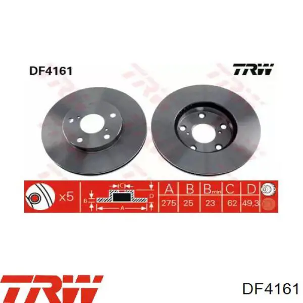 Comprar DF4161 TRW Freno de disco delantero