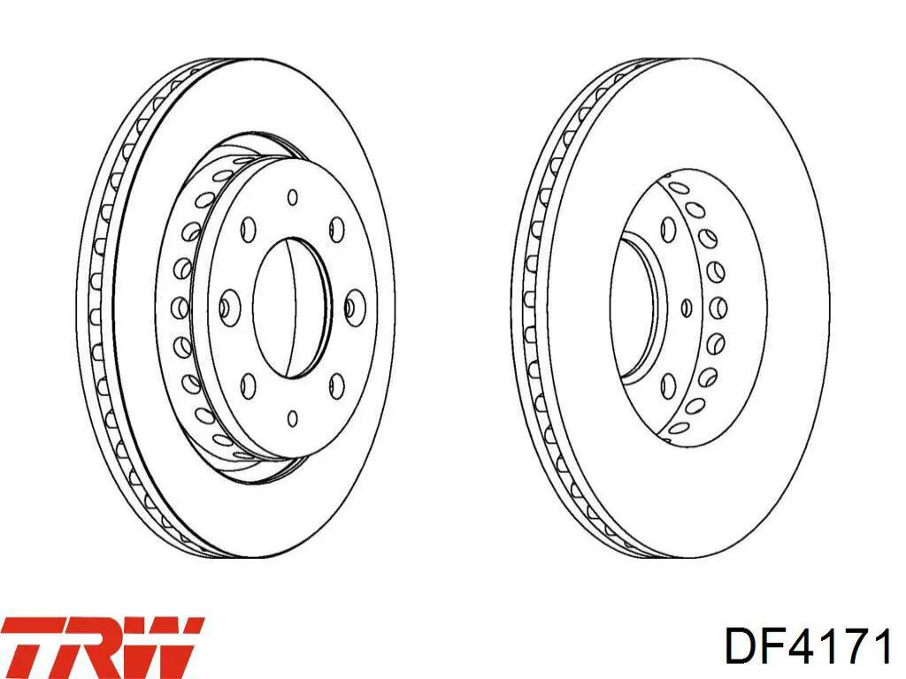 DF4171 TRW freno de disco delantero