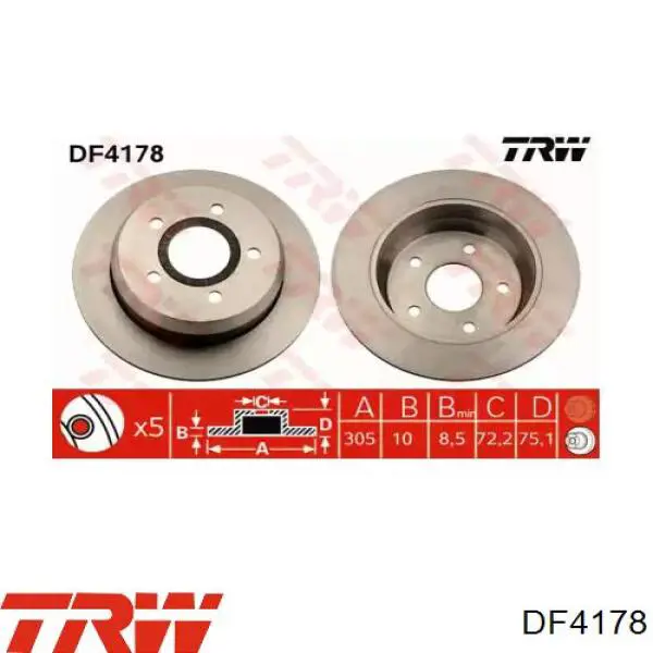 Disco de freno trasero Jeep Cherokee 2 XJ