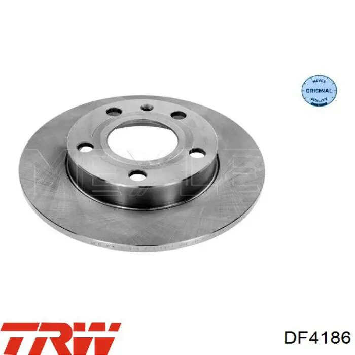 Disco de freno trasero DF4186 TRW