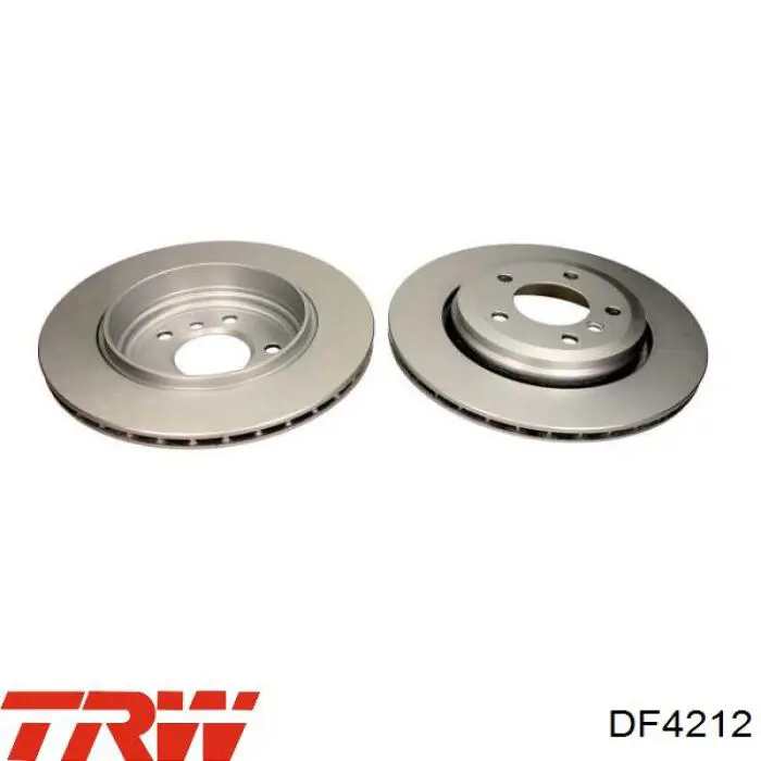 Disco de freno trasero DF4212 TRW