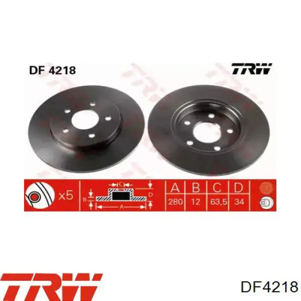 Disco de freno trasero Jaguar X-type CF1