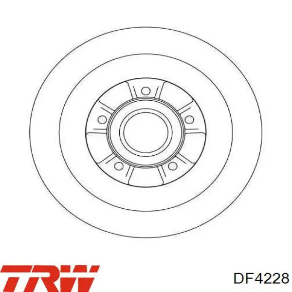 DF4228 TRW disco de freno trasero