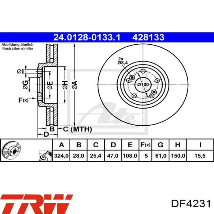 Freno de disco delantero Renault Espace 4 JK0