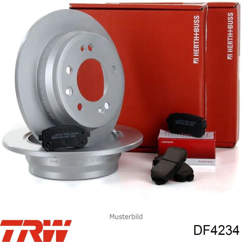 Disco de freno trasero DF4234 TRW