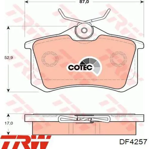 Disco de freno DF4257 TRW