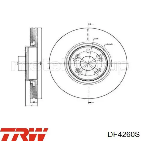 Comprar DF4260S TRW Freno de disco delantero