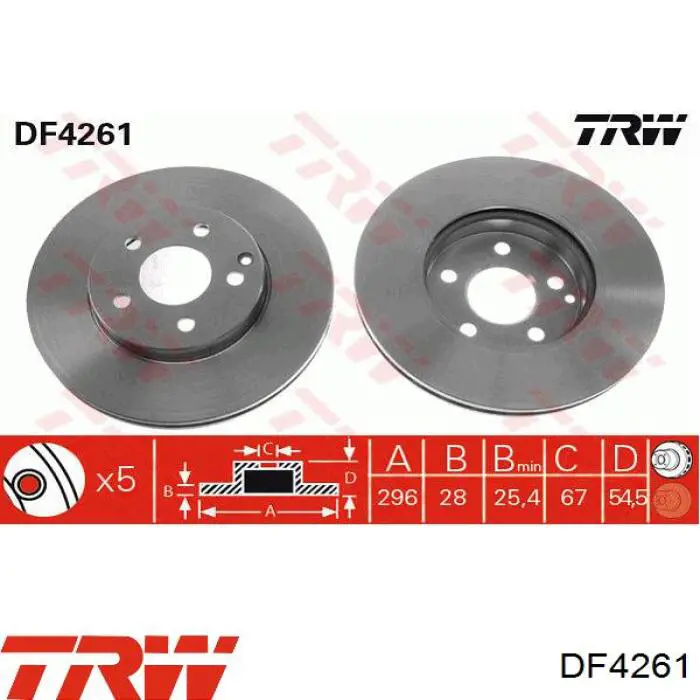Comprar DF4261 TRW Freno de disco delantero
