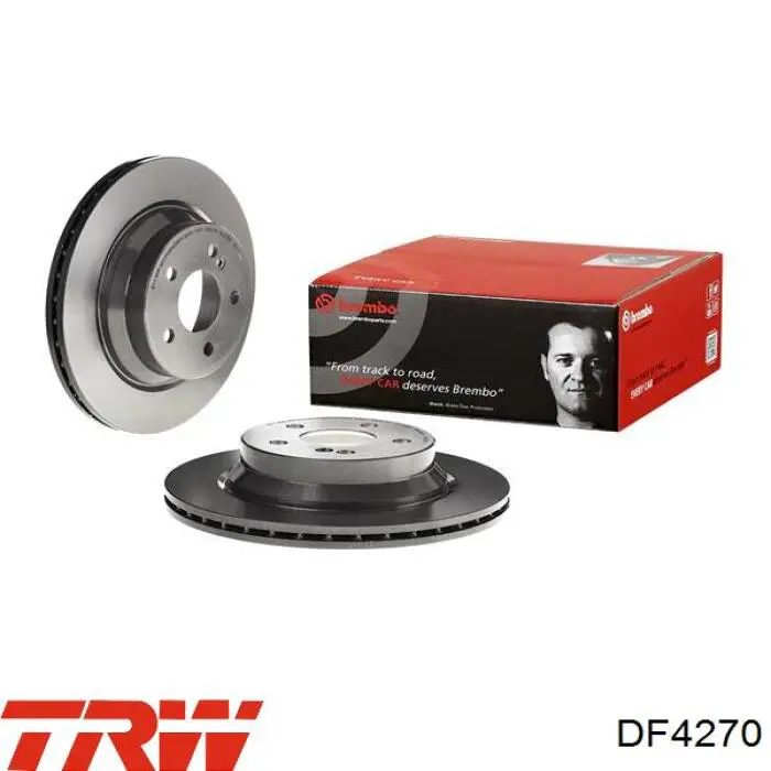Disco de freno trasero DF4270 TRW