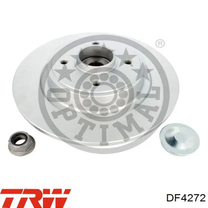 Disco de freno trasero DF4272 TRW