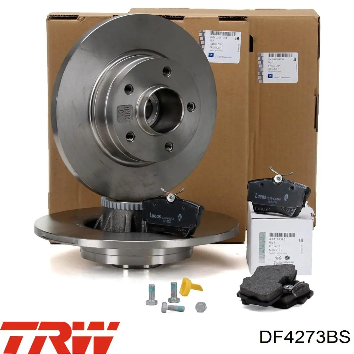Disco de freno trasero DF4273BS TRW