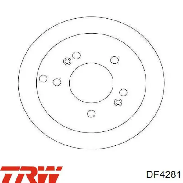 Comprar DF4281 TRW Disco de freno trasero