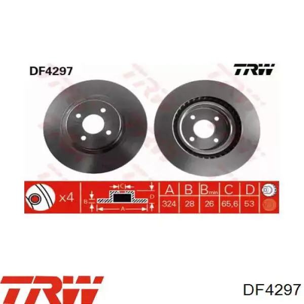 Frenos delanteros TRW DF4297 precio, desde 63,99 EUR