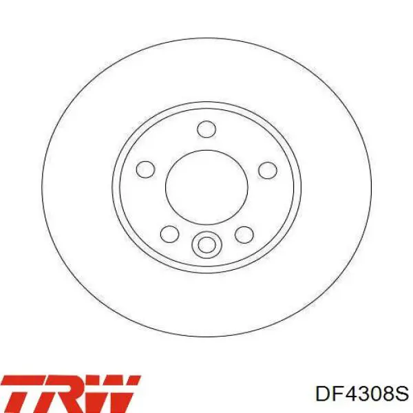 Disco de freno delantero TRW DF4308S