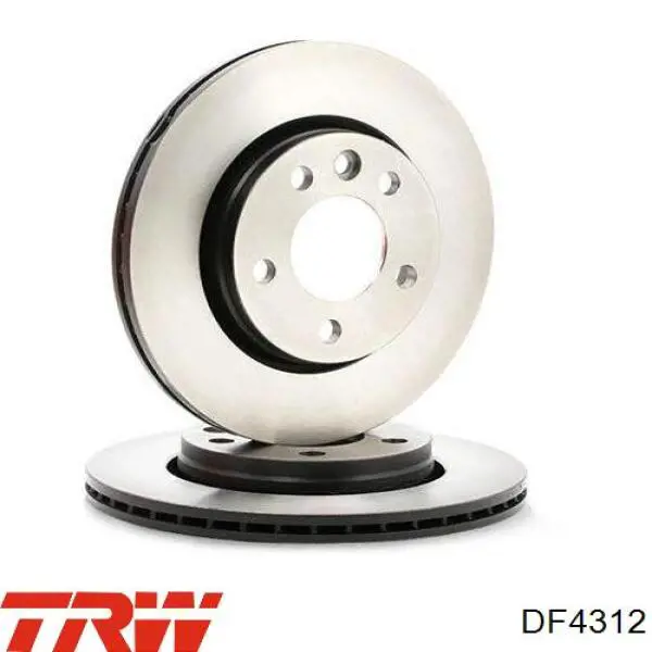 Disco de freno trasero DF4312 TRW