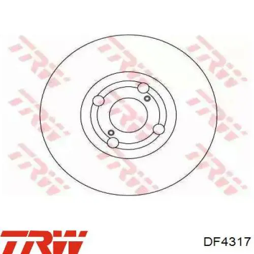 DF4317 TRW disco de freno delantero