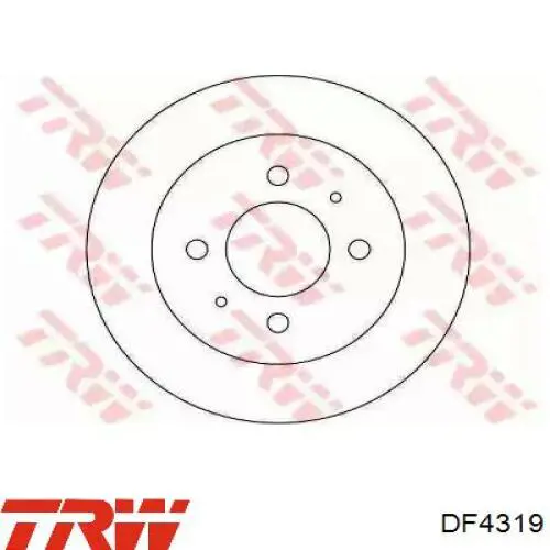 Disco de freno trasero TRW DF4319 precio, desde 32,64 EUR