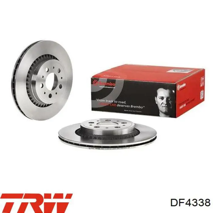 Disco de freno trasero DF4338 TRW