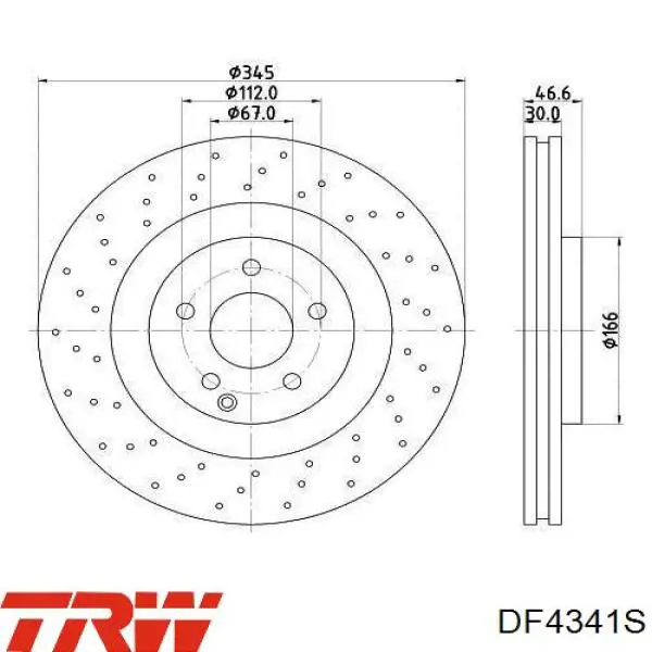 Comprar DF4341S TRW Freno de disco delantero