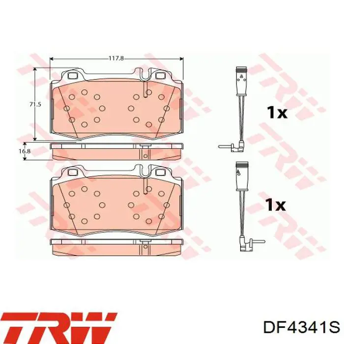Disco de freno DF4341S TRW