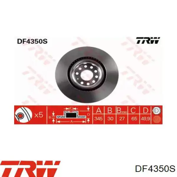 Frenos delanteros TRW DF4350S precio, desde 80,29 EUR