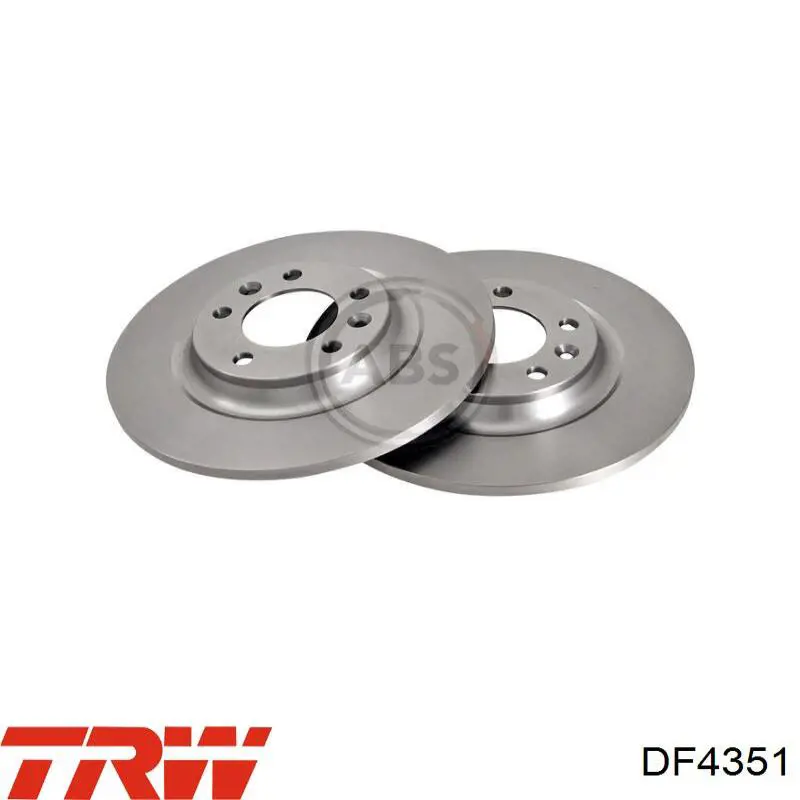 Disco de freno trasero DF4351 TRW