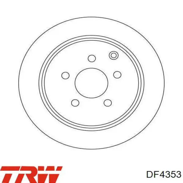 DF4353 TRW disco de freno trasero