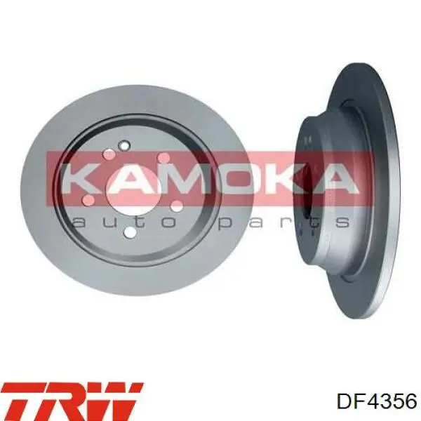 Disco de freno trasero DF4356 TRW
