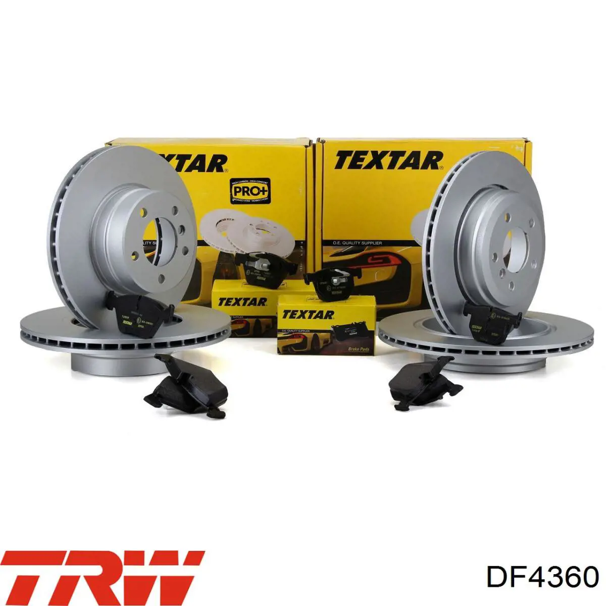 Disco de freno trasero DF4360 TRW