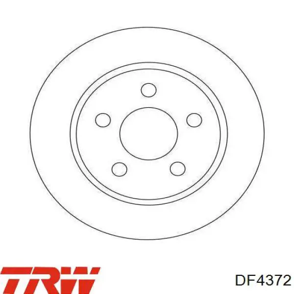 Comprar DF4372 TRW Disco de freno trasero