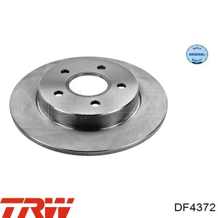Disco de freno trasero DF4372 TRW