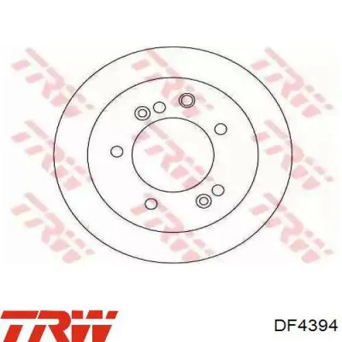 DF4394 TRW disco de freno trasero