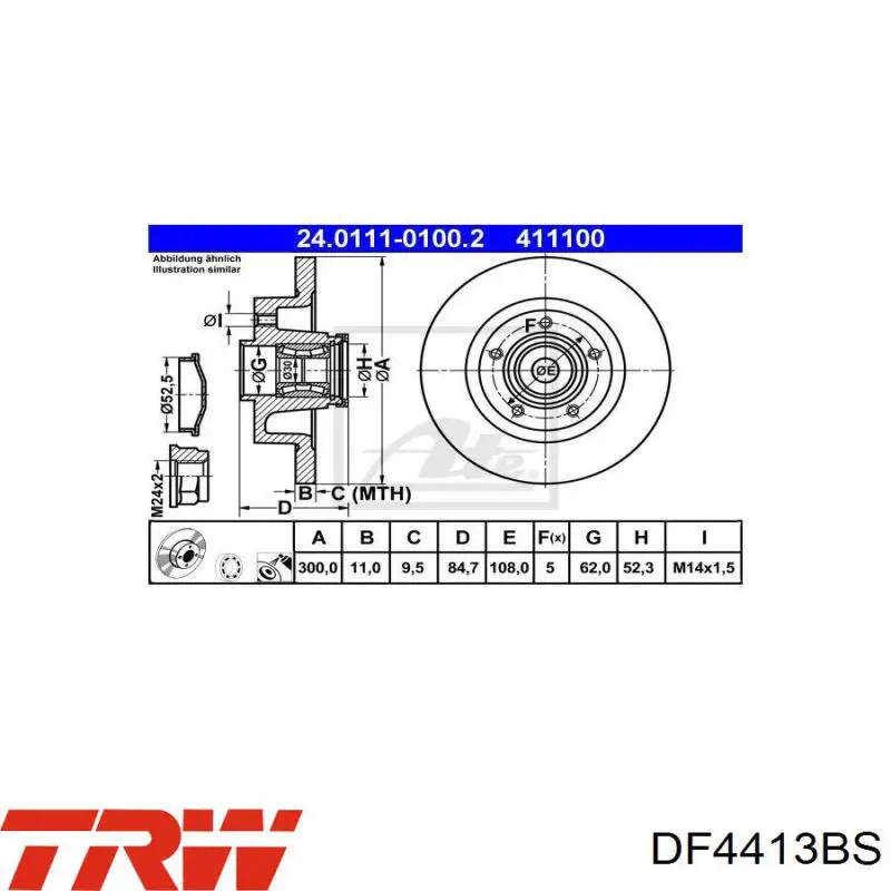 Disco de freno trasero Renault Espace 4 JK0
