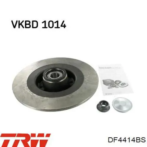 Disco de freno trasero DF4414BS TRW