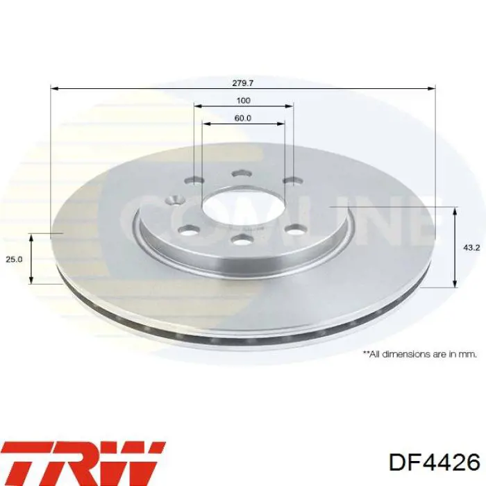 Comprar DF4426 TRW Freno de disco delantero