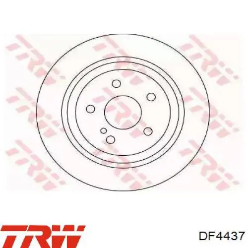 DF4437 TRW disco de freno trasero