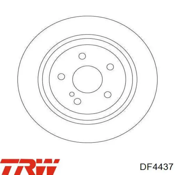 Comprar DF4437 TRW Disco de freno trasero