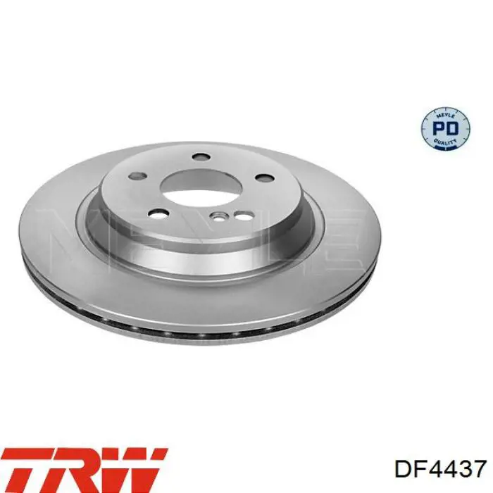 Disco de freno trasero DF4437 TRW