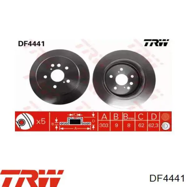 Frenos traseros TRW DF4441