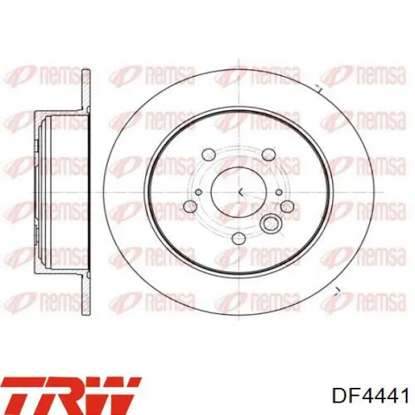 Comprar DF4441 TRW Disco de freno trasero