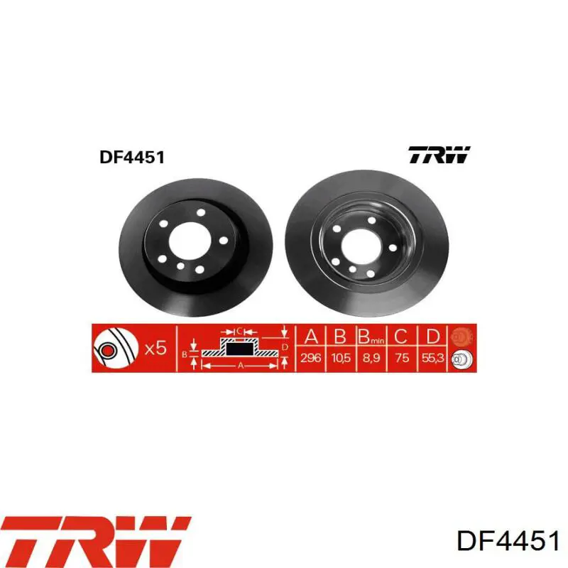 34214031275 BMW disco de freno trasero