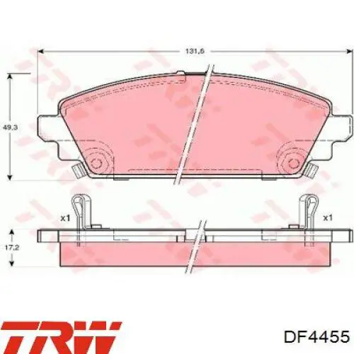 Disco de freno DF4455 TRW